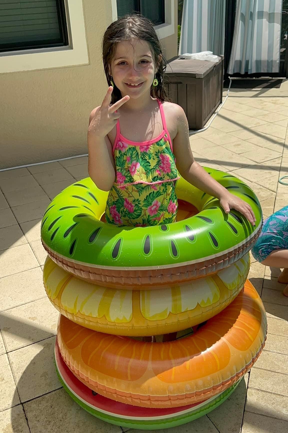 Inflatable Fruit Tube Rings Swimming Pool SLOOSH 4-Pack Inflatable ...