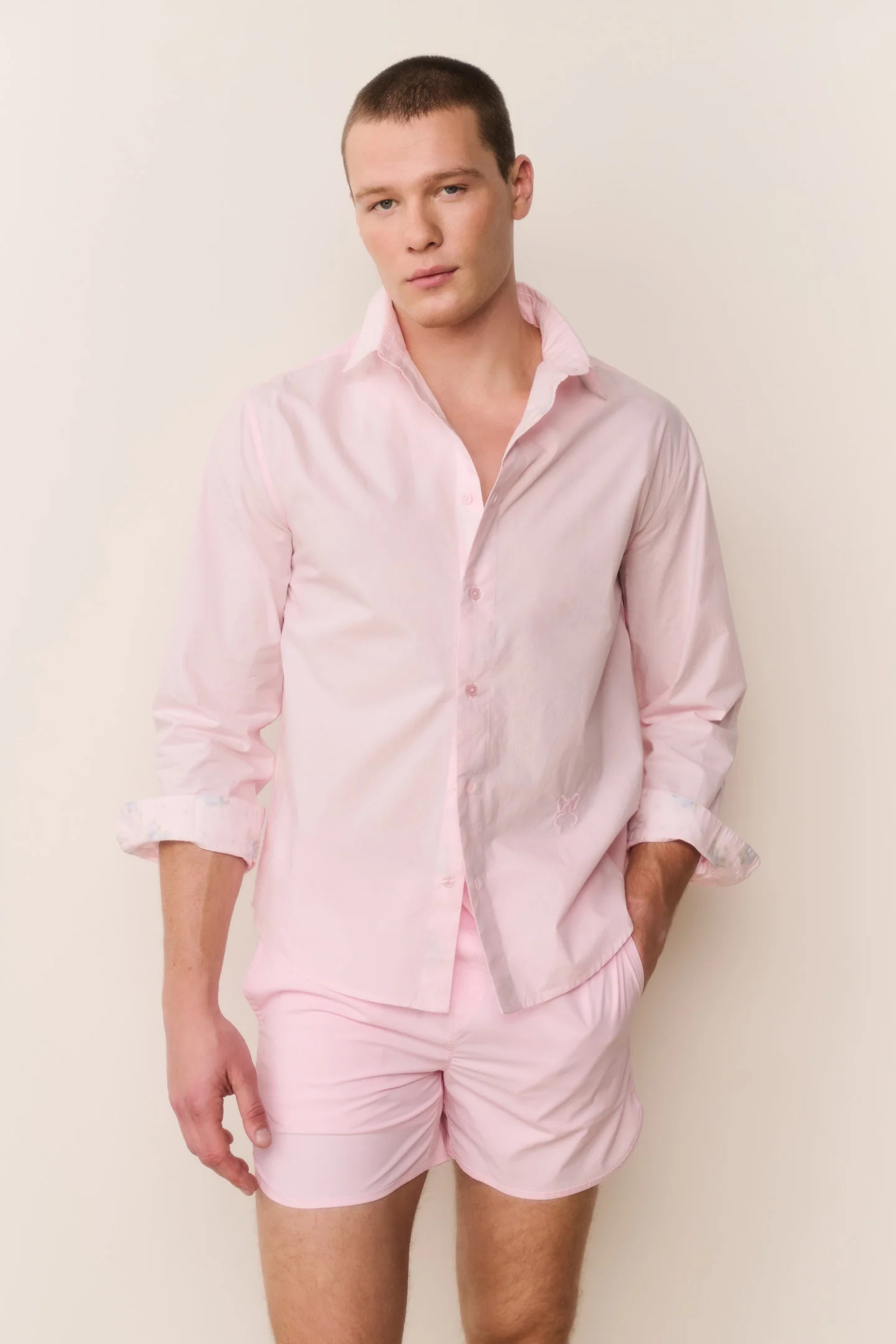 MR FANCY Hudley Pink Unisex Shirt | LoveShackFancy