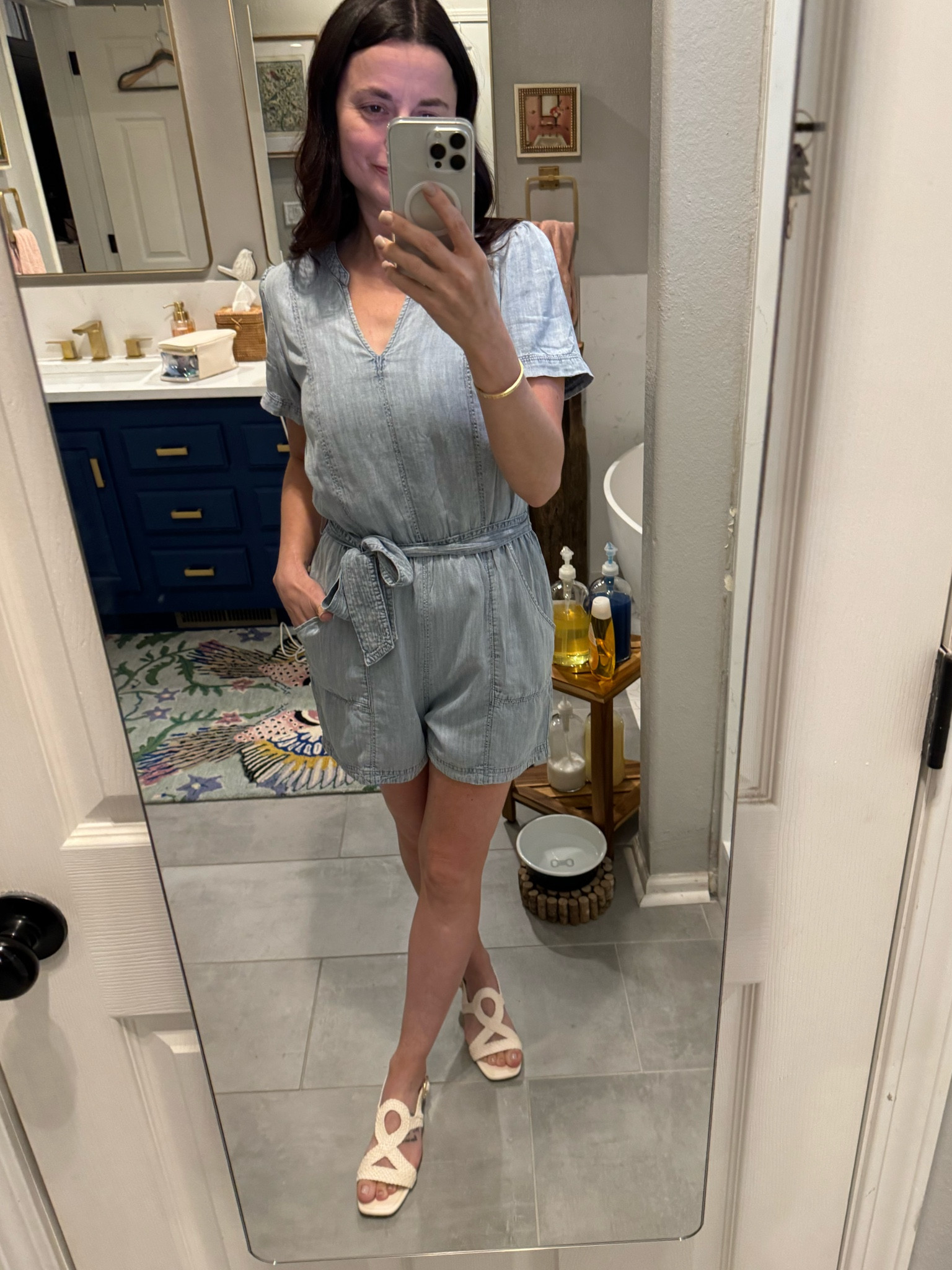 This romper is everything!  Runs TTS. Shoes are incredibly comfortable and elevate this simple romper  

#LTKOver40 #LTKShoeCrush #LTKStyleTip