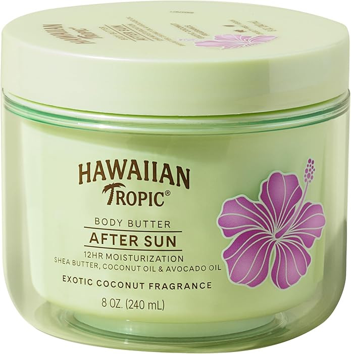 Hawaiian Tropic After Sun Body Butter with Coconut Oil, 8oz, After Sun Lotion, Moisturizing Body ... | Amazon (US)