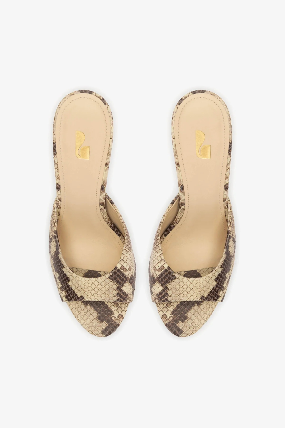 Jasmine Hi Mule In Snake Printed Neutral | Larroude