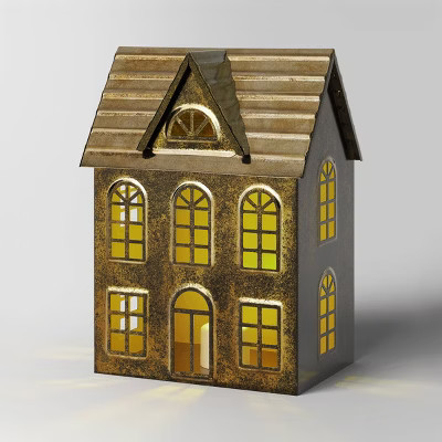 Christmas Lit Metal House Decor Champagne Gold - Wondershop™ | Target