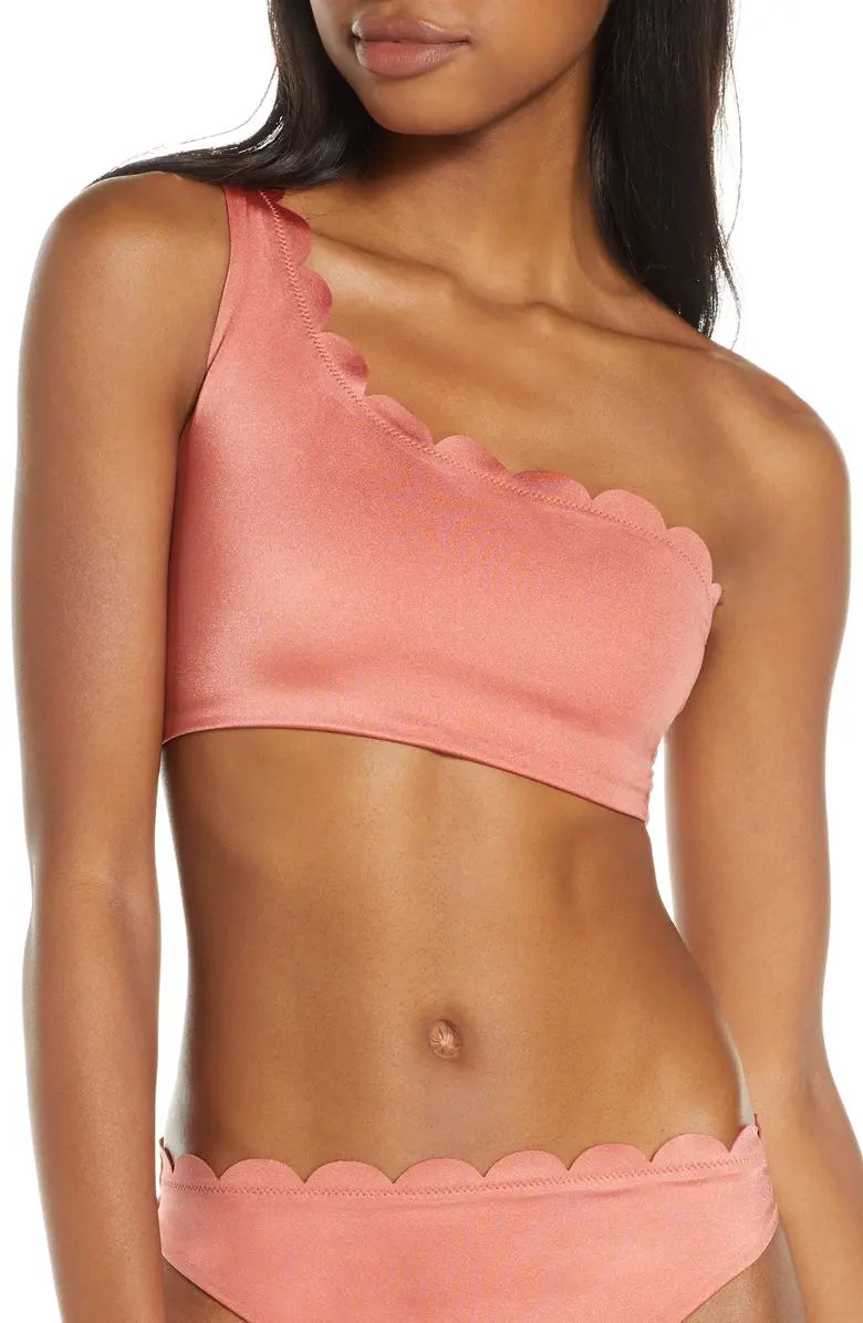 Scallop One-Shoulder Bikini Top | Nordstrom