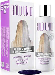 BOLD UNIQ Purple Sulfate-Free Vegan Shampoo for Blonde, Silver, and Gray Hair - 237 ml       Send... | Amazon (US)