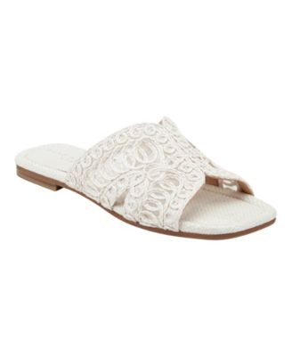 Women's Nalany Lace Flat Slip-On Sandals | Macy's