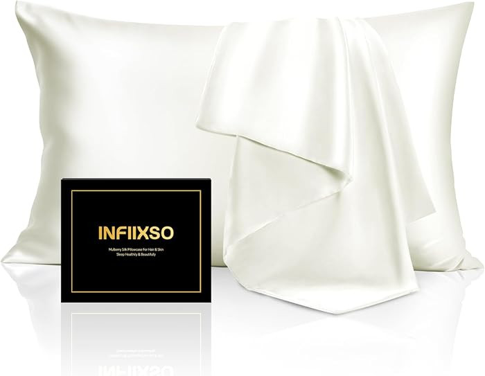 INFIIXSO Mulberry Silk Pillow Case King Size, Silk Pillowcase with Hidden Zipper 20"x36", Extraor... | Amazon (US)