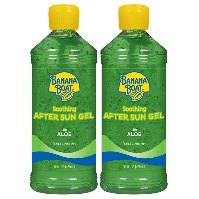 Banana Boat Soothing After Sun Gel with Aloe Twin Pack | Aloe Vera Gel, Sunburn Relief, After Sun... | Amazon (US)