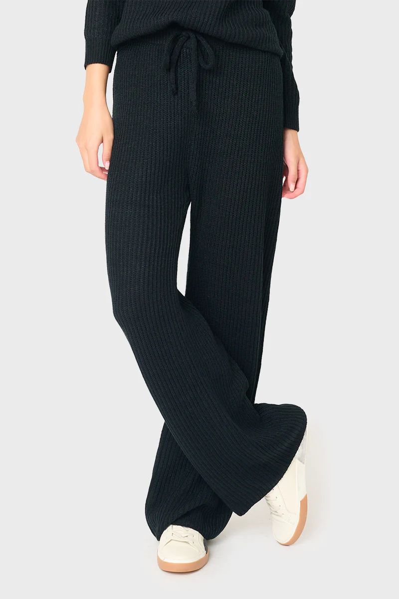 Drawstring Pull On Ribbed Sweater Knit Pant | Gibson