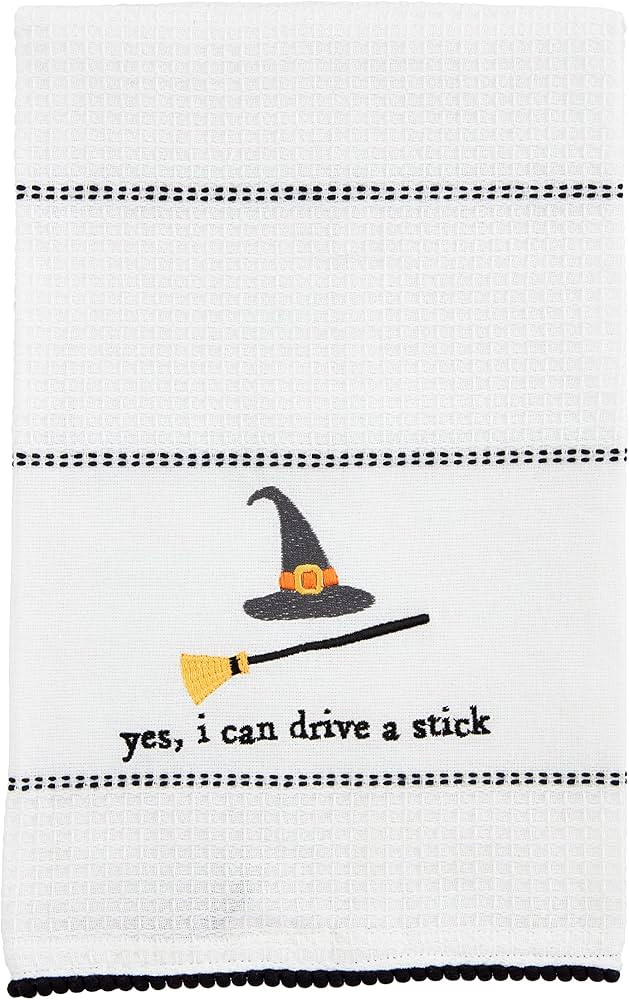 Mud Pie Halloween Towel, Drive Stick, 16 1/2" x 26" | Amazon (US)