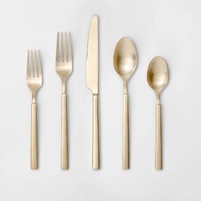 20pc Stainless Steel Silverware Set Champagne - Project 62™ | Target