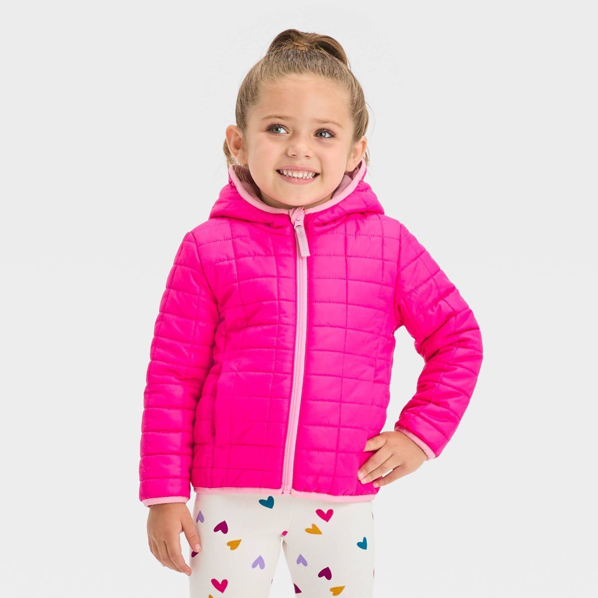 Toddler Puffer Jacket - Cat & Jack™ Pink | Target