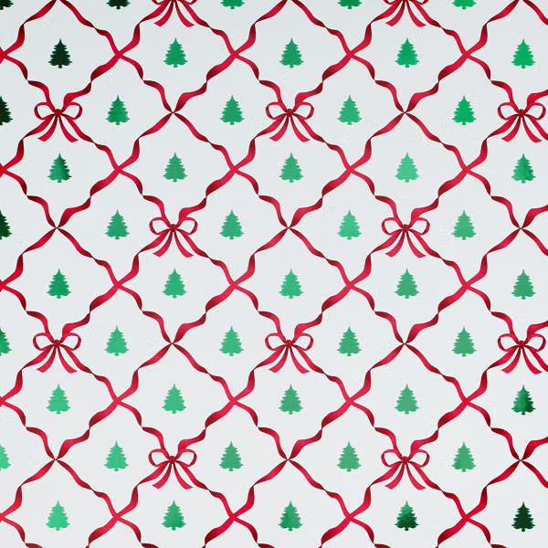 Christmas Tree and Bows Wrapping Paper | The Container Store