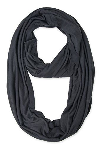 corciova Light Weight Infinity Scarf with Solid Colors Carbon Gray | Amazon (US)