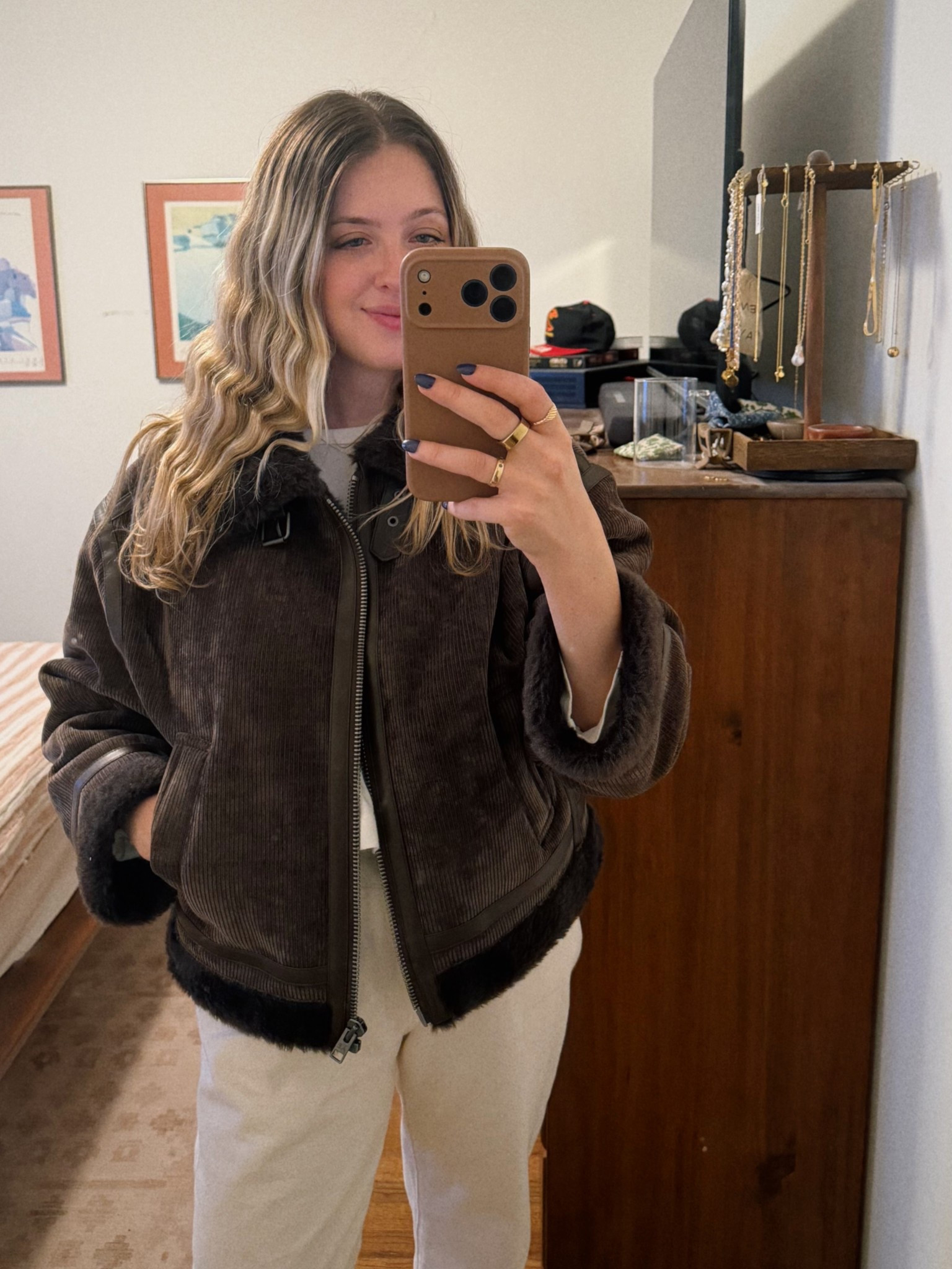 very into brown this season — like everyone else! corduroy bomber from American Eagle with my Levi’s 90s 501s. #LTKFall