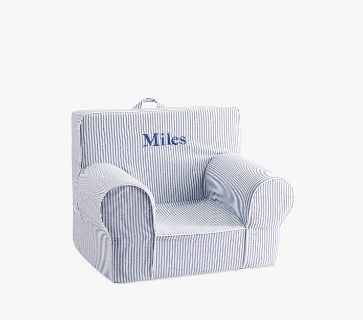 My First Anywhere Chair®, Navy Oxford Stripe | Pottery Barn Kids