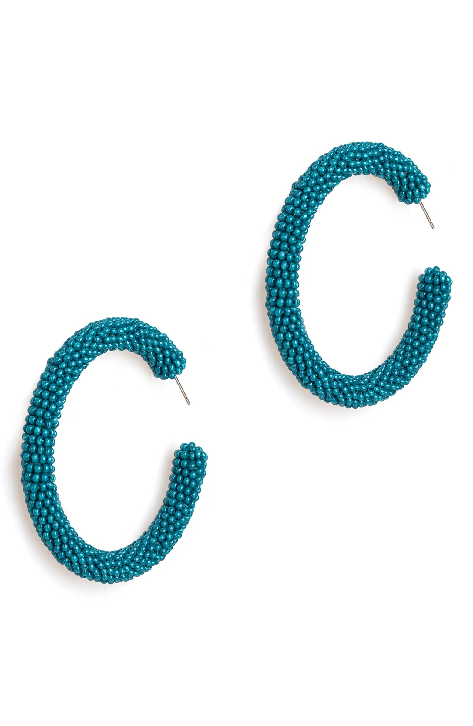 Zaria Beaded Hoop Earrings | Nordstrom