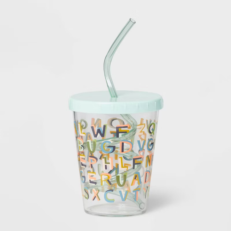 15oz Plastic Kids' Swirly Straw Cup - Pillowfort™ | Target