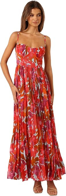 Petal & Pup Women's Achanti Pleated Maxi Dress | Amazon (US)