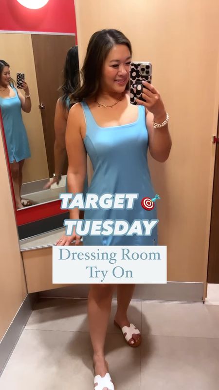 Throwing it back with a dressing room try on!! This was a super random Target 🎯 haul and I’m giving you my candid thoughts on it all! 
Blue Activewear Dress: Medium
Contrast Trim Top (not online yet): Small
Skort: Small
White Eyelet Top and Skirt: Small
Denim Romper: 6 (may be more comfortable in 8)
Purple Tie Back Top: XXS (ordered an S)
White Jeans: 6
PJ Set: Medium