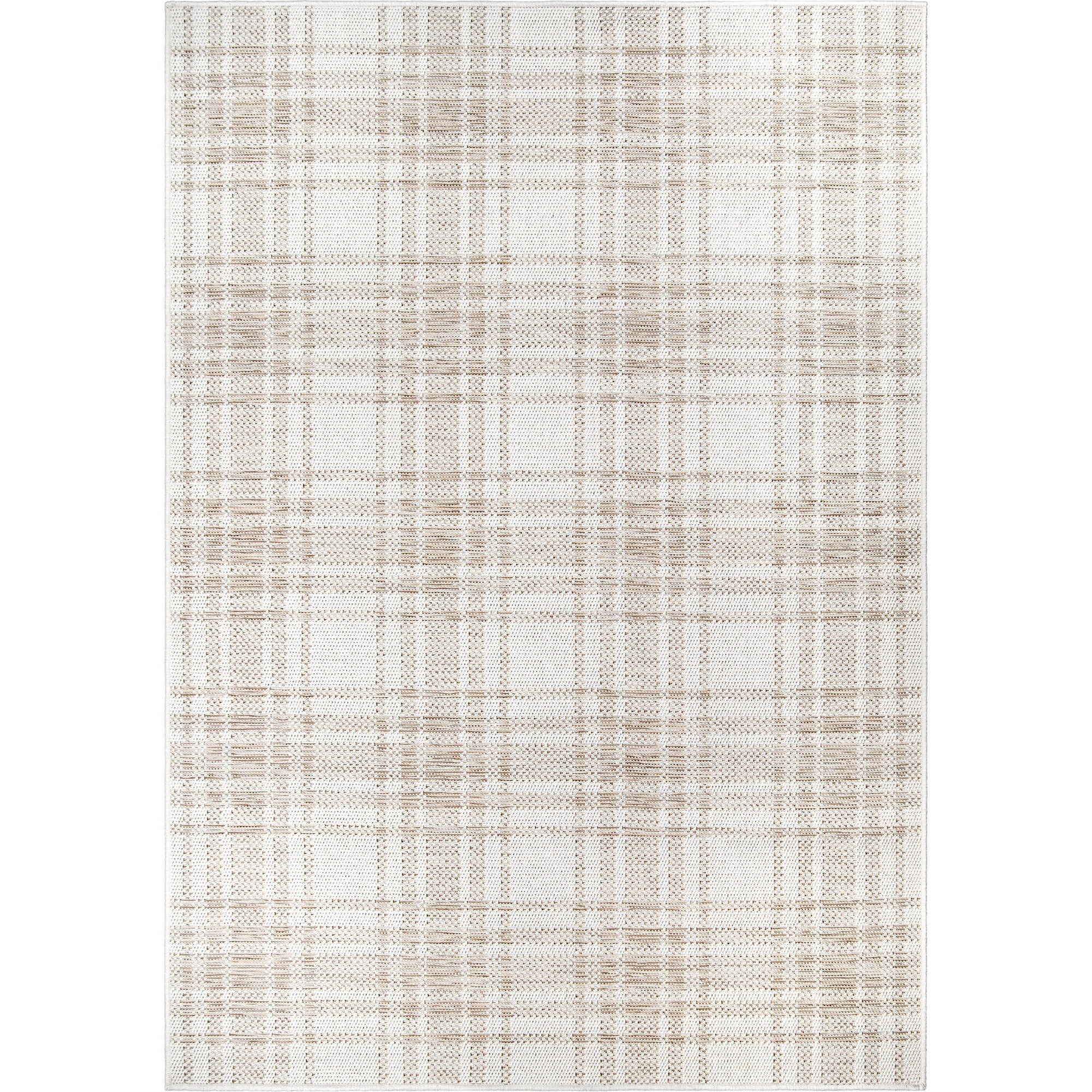 My Texas House Hampshire Plaid 8 X 10 Driftwood Reversible Outdoor Rug | Walmart (US)
