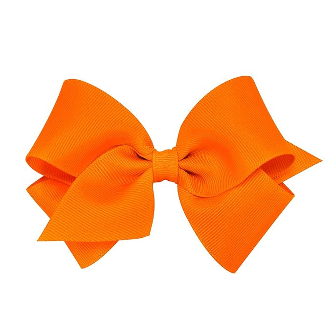 Wee Ones Girls' Plain Wrap Classic Grosgrain Hair Bows on a WeeStay No-Slip Hair Clip, Handmade, ... | Amazon (US)