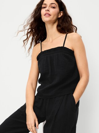 Crinkle Gauze Tank Top | Old Navy (US)