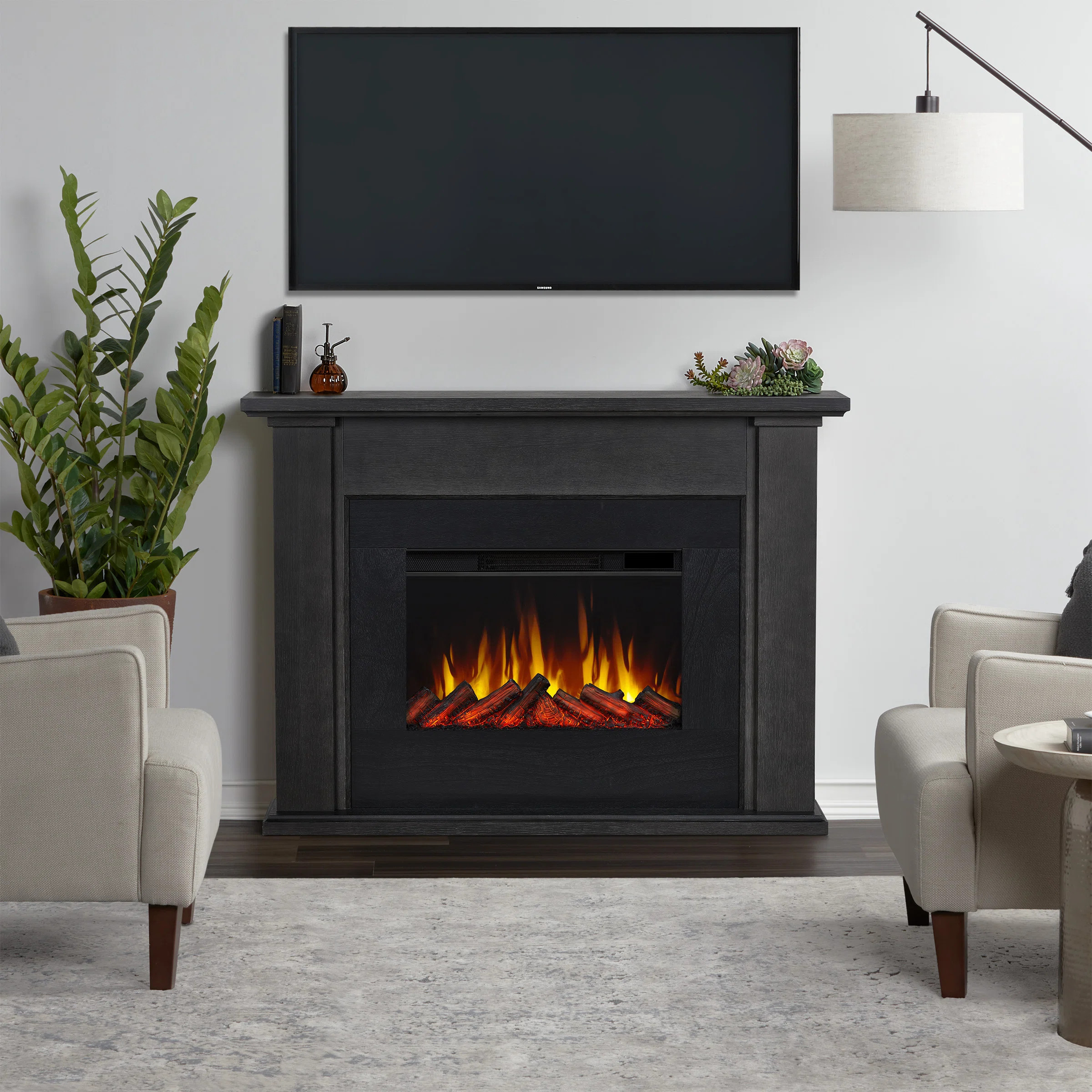 Tejon 52" Slim Electric Fireplace by Real Flame | Wayfair North America