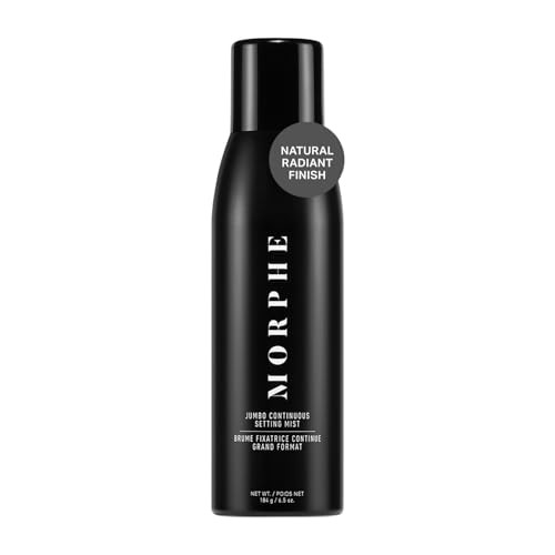 Morphe Jumbo Continuous Setting Spray - Micro-Fine Makeup Setting Spray with a Natural Radiant Finish - Helps Makeup Resist Caking or Fading & Increases Wear of Foundation (6.5 fl oz) | Amazon (US)