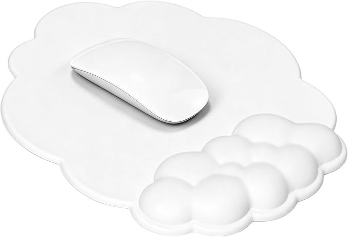JIKIOU Mouse Pad Wrist Support with Leather Surface,Cloud Wrist Rest Mousepad with Memory Foam,No... | Amazon (US)
