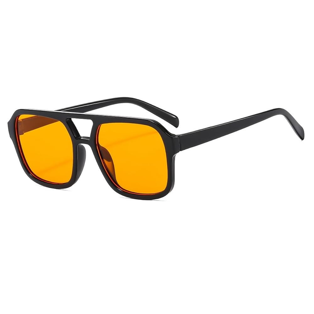 Retro 70s Square Aviator Sunglasses Women Men Vintage Rectangle Sunglasses Flat Frame Trendy Shad... | Amazon (US)