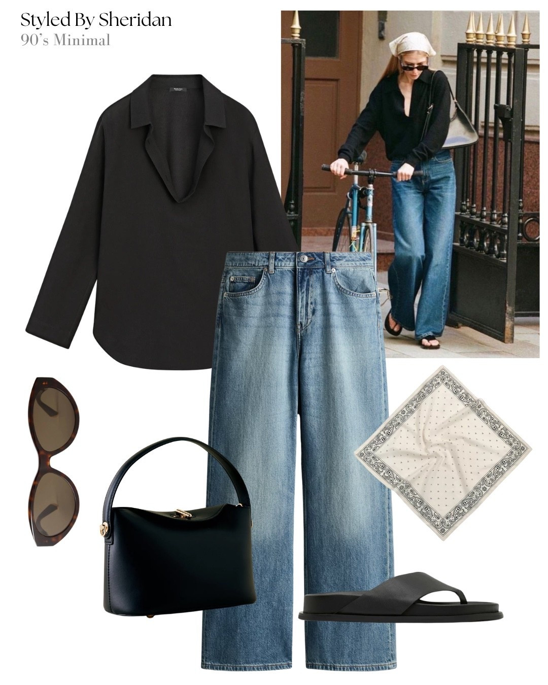 90s minimal style 

(Head scarf is Zara - not linkable)

#LTKstyletip #LTKjeans #LTKbag