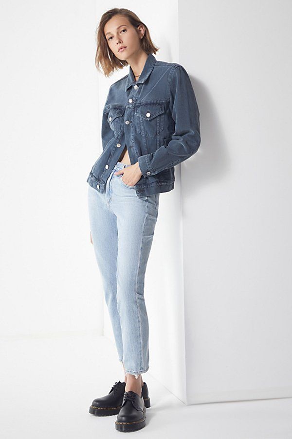 AGOLDE Cigarette Mid-Rise Straight Leg Jean - Suburbia - Blue 30 at Urban Outfitters | Urban Outfitters (US and RoW)