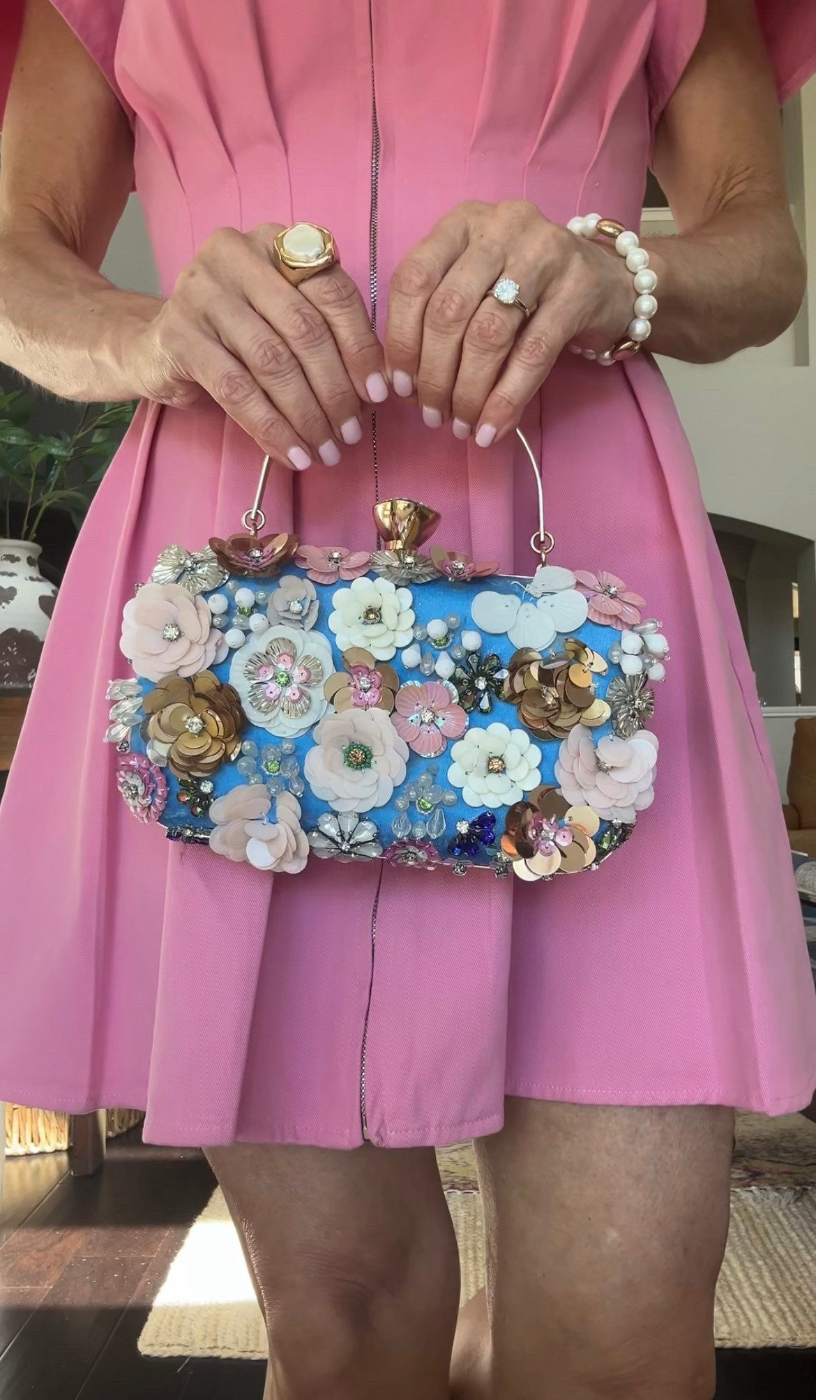 The sweetest,  floral box clutch.  The details are SO good! Spring handbag. Floral handbag. Spring clutch. Floral clutch. 

#LTKWedding #LTKootd #LTKgrwm