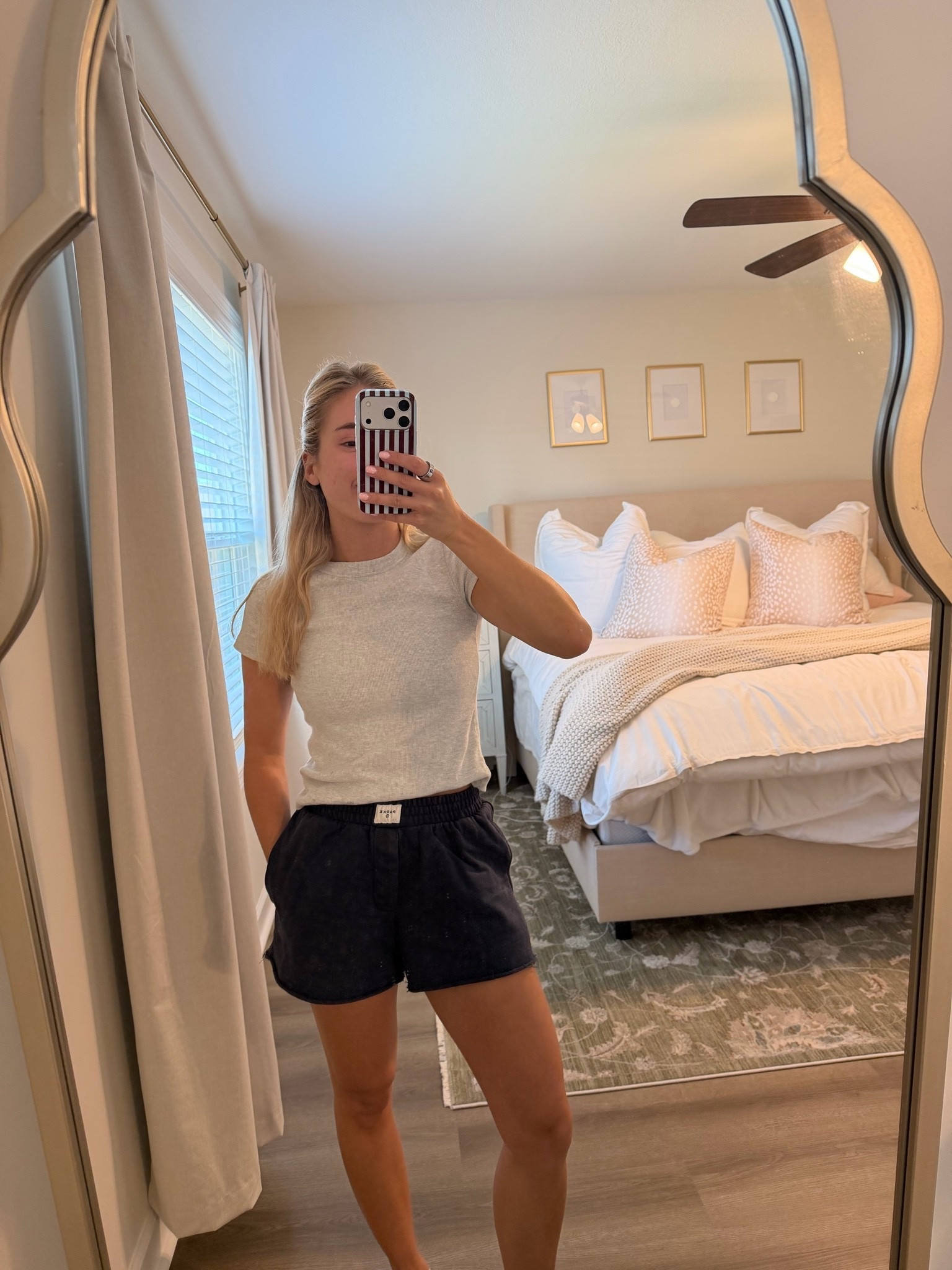 Wearing my Old Navy tee with Parke sweatpants I cut to make them shorts!

#LTKootd