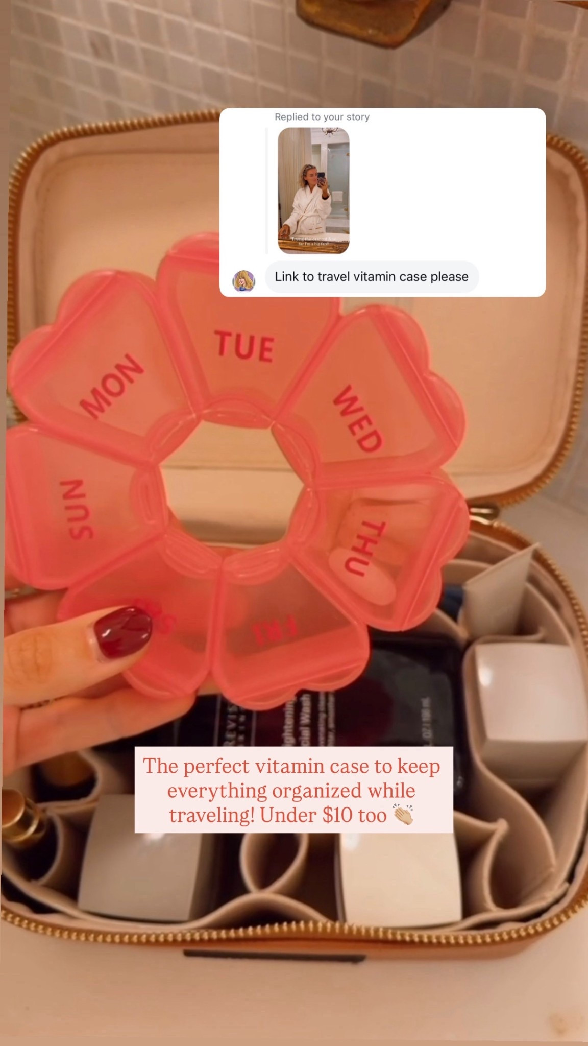 A travel must-have for anyone! This would be a great stocking stuffer idea! 

Loverly Grey, Amazon find, travel essentials, vitamin organizer, vitamin case 

#LTKTravel #LTKHoliday #LTKGiftGuide