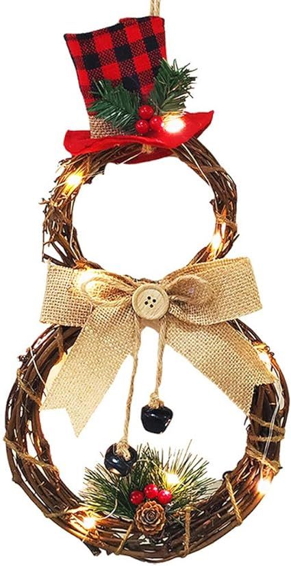 Christmas Wreath, Door Wreaths for Christmas Home Kitchen Hanging Decor, Xmas Party Decoration (R... | Amazon (US)