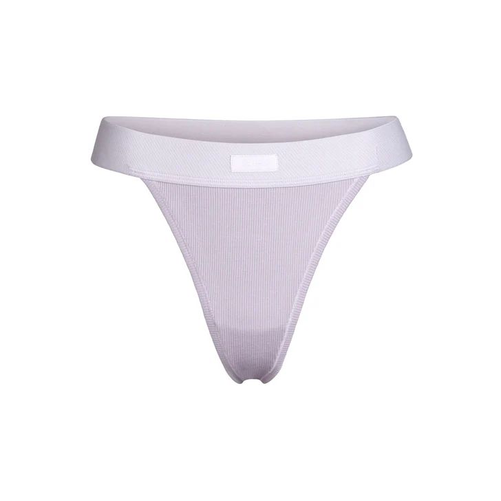 COTTON RIB THONG | IRIS MICA | SKIMS (US)