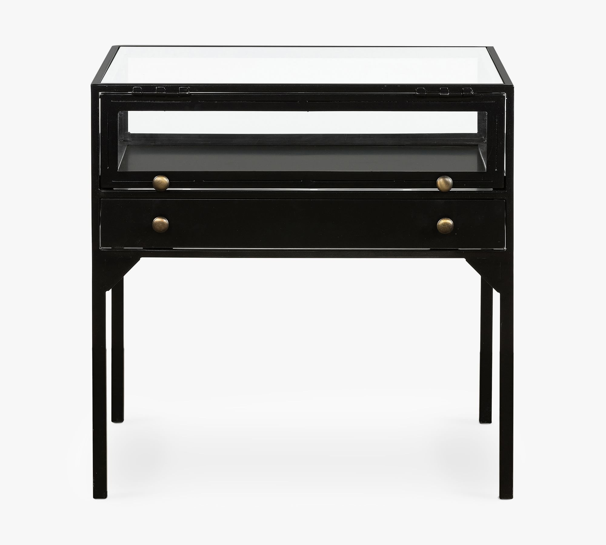 Harmon 24"" Rectangular End Table, Black | Pottery Barn (US)