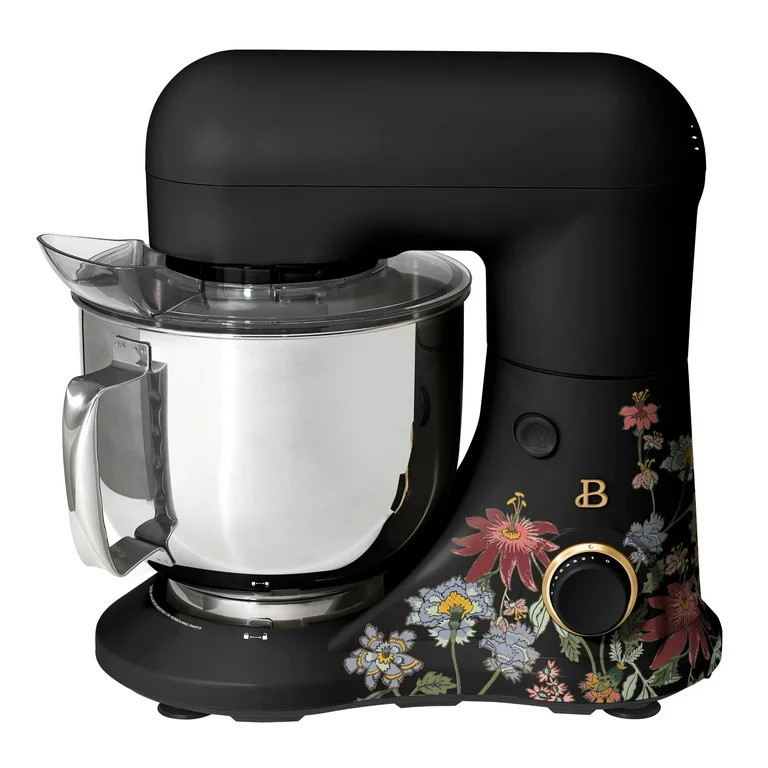 Beautiful 5.3 Qt Stand Mixer with Flat Beater, Dough Hook, Balloon Whisk, Wildflower Black Sesame... | Walmart (US)