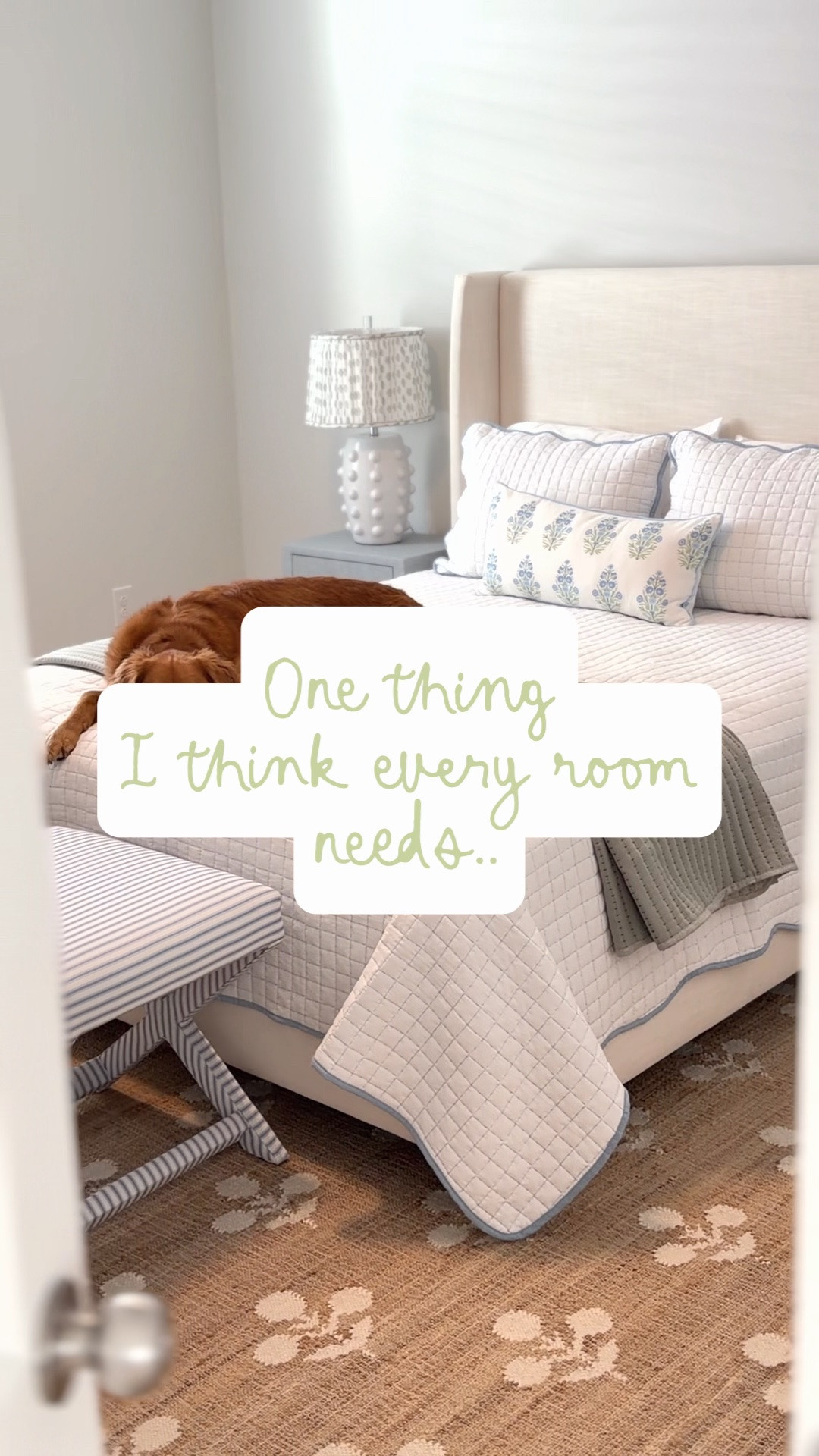 This is prettiest green bedding for an easy bedroom refresh 💚 

The scallop quilt + cozy blanket are Amazon finds too and make the whole bed feel so layered and expensive-looking.

NOTE: The quilt is more grey-green than the light green shown in the stock image. 

#ad @wdcozy 

Grandmillennial home, blue and white bedding, classic style, coastal bedroom

#LTKHome