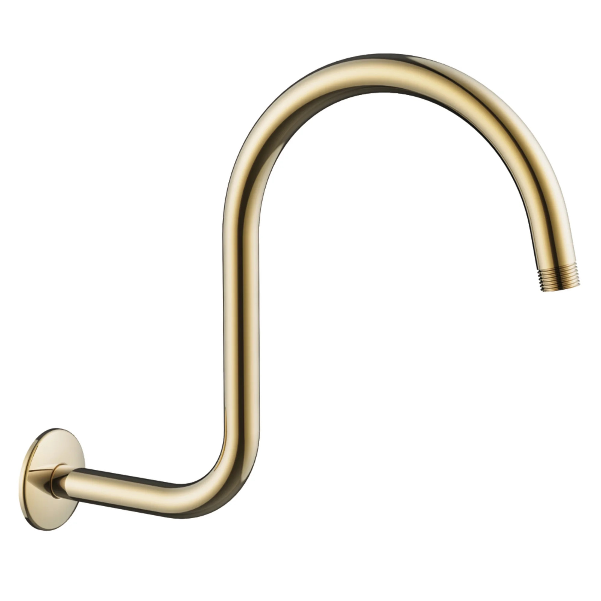 Kingston Brass K114C2 Restoration 14" Shower Arm with Round Flange, Polished Brass | Walmart (US)