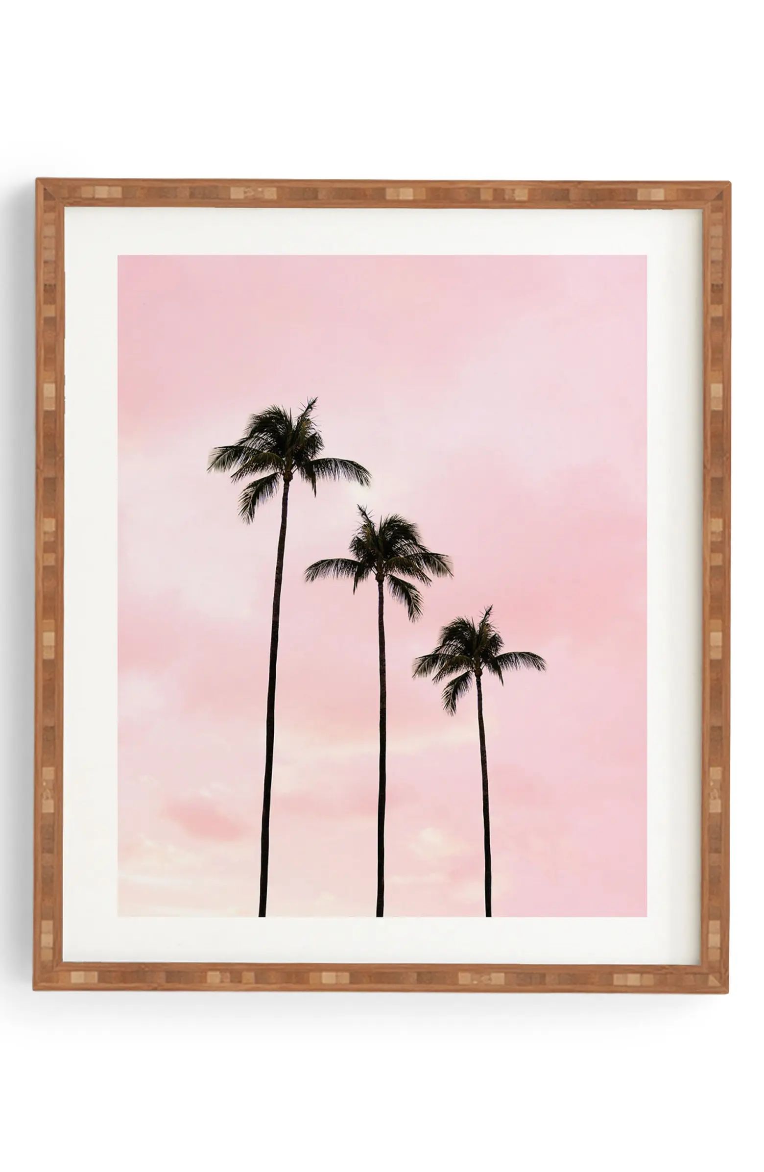 Deny Designs Palm Trees & Sunset Framed Wall Art | Nordstrom | Nordstrom