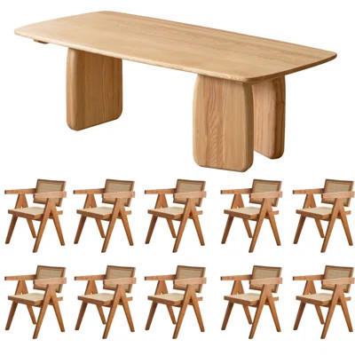 Solid Ash Wood Large Tabletop Dining Table | Wayfair North America