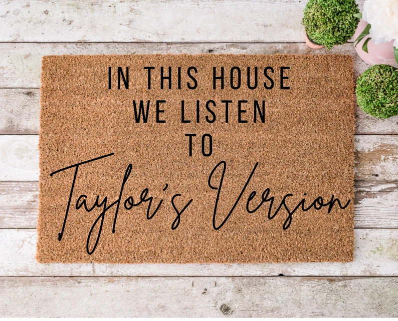 Taylor's Version Taylor Swift Doormat ,Welcome Mat, Custom Doormat, Housewarming Gift, Valentines... | Etsy (US)