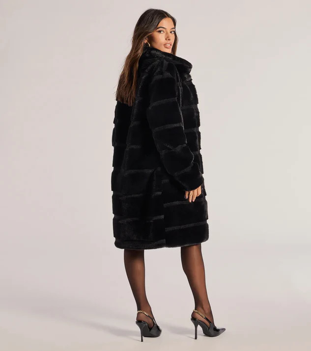 Timeless Glam Faux Fur Trench Coat | Windsor Stores