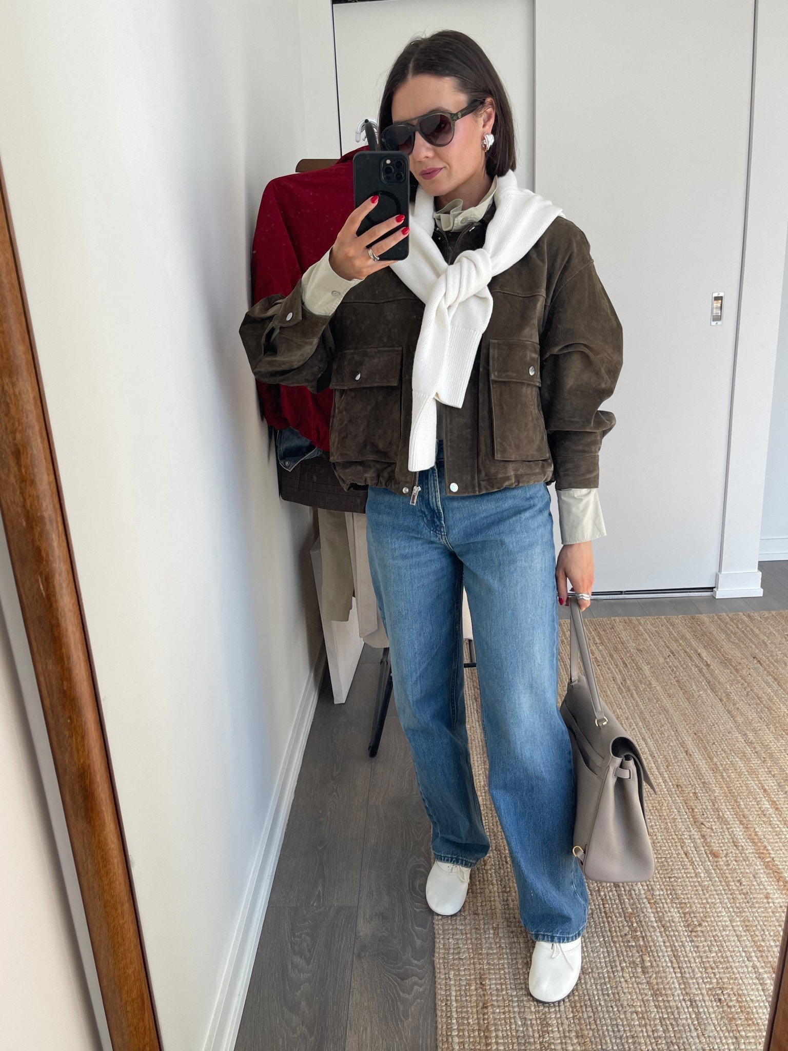 Give me all shades of green!! Linked my exact shoes, baggy jeans (size 23) and sunglasses (love the colour!). Also this bag is soooo good for Spring/Summer (hisansha20 for discount). My short and jacket is older so I linked alternatives .

#LTKSeasonal #LTKootd