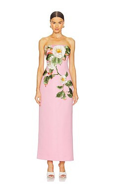 LEO LIN Rayna Maxi Dress in Camelia Print from Revolve.com | Revolve Clothing (Global)