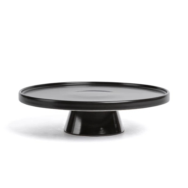 over&back Stoneware Round Cake Stand - Dessert Holder Perfect For Pies, Cakes, Cupcakes, Sweets, ... | Wayfair North America