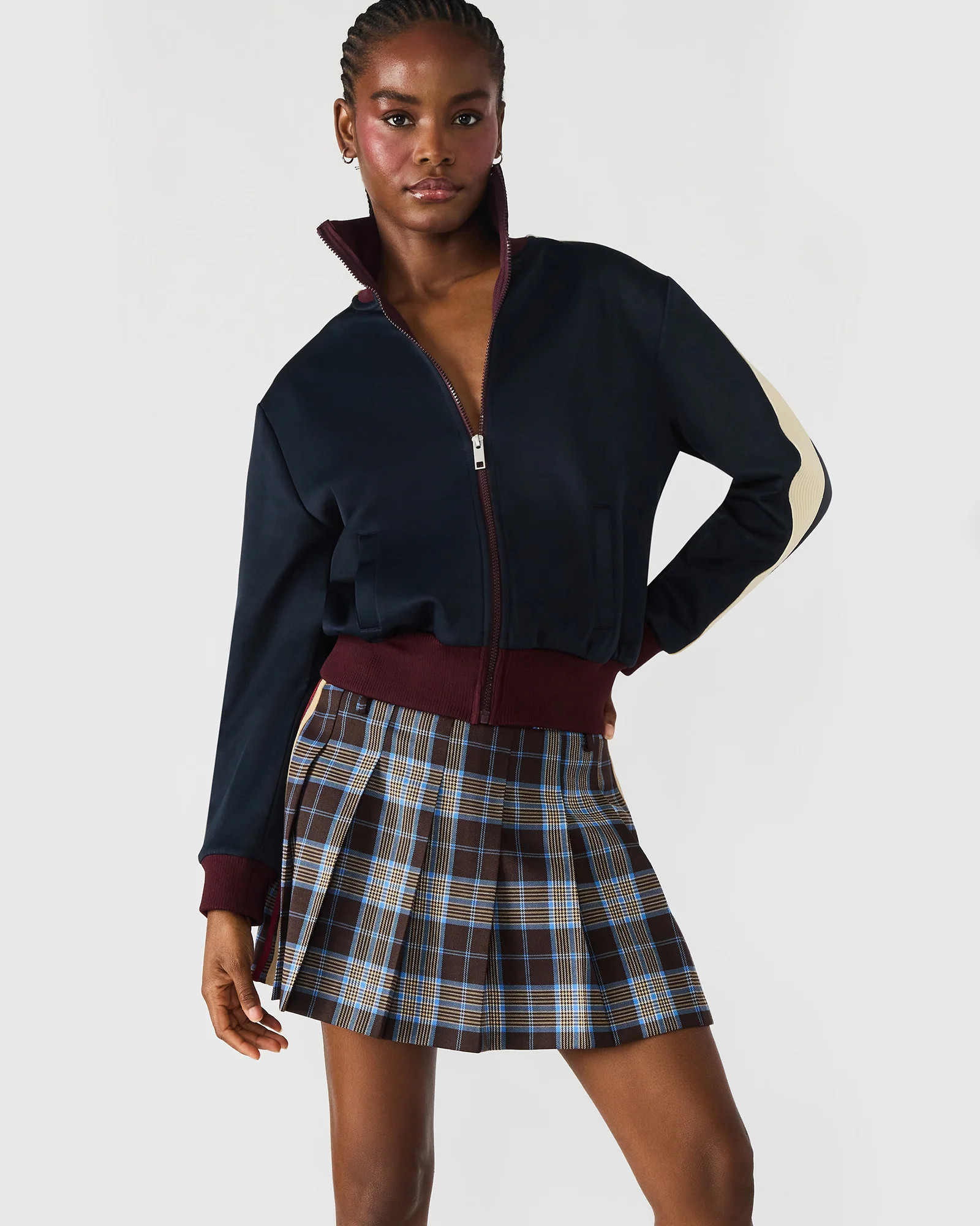DAISY Midnight Long-Sleeved Zip-Up Athletic Women's Jacket | Steve Madden (US)