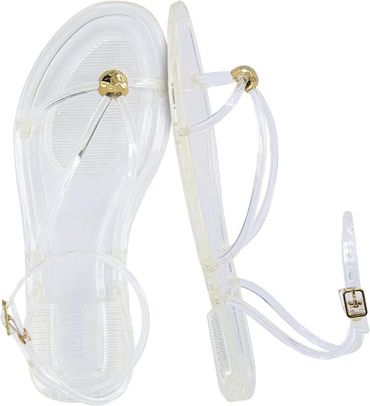 CUSHIONAIRE Vita Jelly Sandals for Women, Casual Lightweight Womens Strappy Sandals with Adjustab... | Amazon (US)